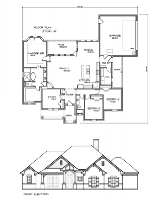 Home Floor Plan 2306 3 bedroom 3 bath